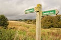 Signpost at Cateran Trail between Blairgowrie and Bridge of Cally Royalty Free Stock Photo
