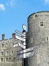 Signpost in the city center. London. High streets.