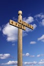 Signpost for future and past Royalty Free Stock Photo