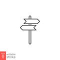 Signpost, guide direction line icon. Simple element navigation pointer crossroad Royalty Free Stock Photo