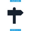 Signpost Icon Vector Design Template. Road sign icon. Royalty Free Stock Photo