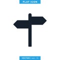 Signpost Icon Vector Design Template. Road sign icon. Royalty Free Stock Photo