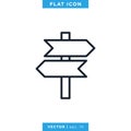 Signpost Icon Vector Design Template. Road sign icon. Royalty Free Stock Photo