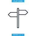 Signpost Icon Vector Design Template. Road sign icon. Royalty Free Stock Photo