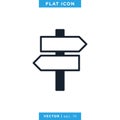 Signpost Icon Vector Design Template. Road sign icon. Royalty Free Stock Photo