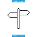 Signpost Icon Vector Design Template. Road sign icon. Royalty Free Stock Photo