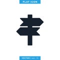 Signpost Icon Vector Design Template. Road sign icon. Royalty Free Stock Photo