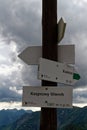 Signpost on Kasprowy Wierch Royalty Free Stock Photo