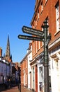 Signpost, Lichfield, England.