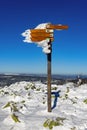 Signpost on the Lusen