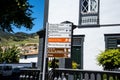 Signpost in Machico on the Island of Madeira Portugal