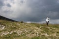 Signpost on mountain pathway in Low Tatras mountains