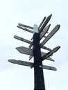 A signpost pointing in multiple different directions Royalty Free Stock Photo