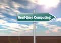 Signpost Real-time Computing Royalty Free Stock Photo