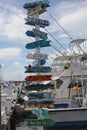 Signpost at The Sailfish Marina Resort in West Palm Beach, Florida