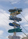 Signpost at The Sailfish Marina Resort in West Palm Beach, Florida