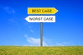 Signpost showing Best Case Worst Case Royalty Free Stock Photo