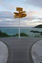 Signpost at Stirling Point in New Zealand