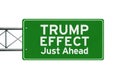 Signpost with text of Trump Effect Royalty Free Stock Photo