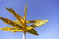 Signpost to the cities and places around the world