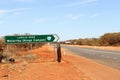 Signpost to Kings Canyon National Park (Watarrka), Australia