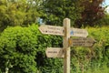 Signpost for tourists in the English countryside Royalty Free Stock Photo