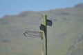 Signpost in Little Langdale, Lake District Royalty Free Stock Photo