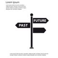 Signpost Vector Icon - Past And Future Concept