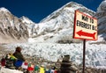 Way to mount everest b.c., Nepal Himalayas mountains Royalty Free Stock Photo