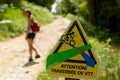 Signposting for mountain biking Royalty Free Stock Photo