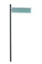 signposting of a street. Rectangular sign on a metal stick