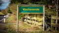 Signposts the direct way to Weekend Royalty Free Stock Photo