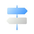 Signposts pointing in different directions flat gradient two-color ui icon