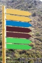 Signposts pointing in one direction