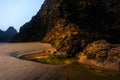 Tide pool at sunset near Arch Cape Oregon Royalty Free Stock Photo