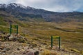 Signs along the walking tracks on Mount Ruapehu, Tongariro National Park, New Zealand Royalty Free Stock Photo