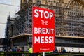 The signs and banners in London protesting Brexit deal between the UK government and the European Union