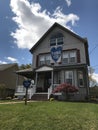 Thank You Signs, Suburban Home, COVID-19, Coronavirus, Rutherford, NJ, USA Royalty Free Stock Photo