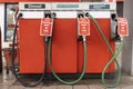 Signs On Closed Gas Station Pumps During Fuel Shortage Royalty Free Stock Photo