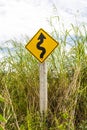 Signs curve road Royalty Free Stock Photo