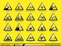 Set of safety warning signs Royalty Free Stock Photo