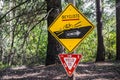 Signs depicting the rules to be followed by cyclists