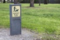 Dog leash sign in the park Royalty Free Stock Photo