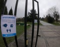 Signs on the gates of the cemetery 2