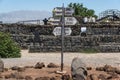 Signs at Golan Heights in Israel