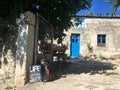 Signs on houses for pilgrims of camino de santiago