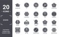 signs icon set. include creative elements as favourite star, is greater than, plug, superior, gift shop, suitcase filled icons can Royalty Free Stock Photo