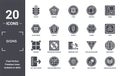 signs icon set. include creative elements as traffic, drink, alarm, emergency exit, basic mathematical, borders filled icons can Royalty Free Stock Photo