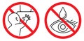 Signs - Keep away from children and Eye irritant Royalty Free Stock Photo