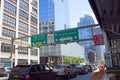 Signs near Holland Tunnel entrance